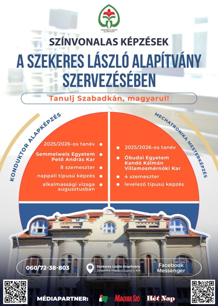 Alapképzés és mesterképzés a Szekeres László Alapítvány képzési kínálatában