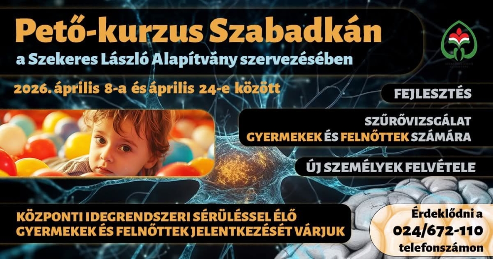 Konduktív pedagógiai fejlesztés Szabadkán – Semmelweis Egyetem Pető Adrás Kar